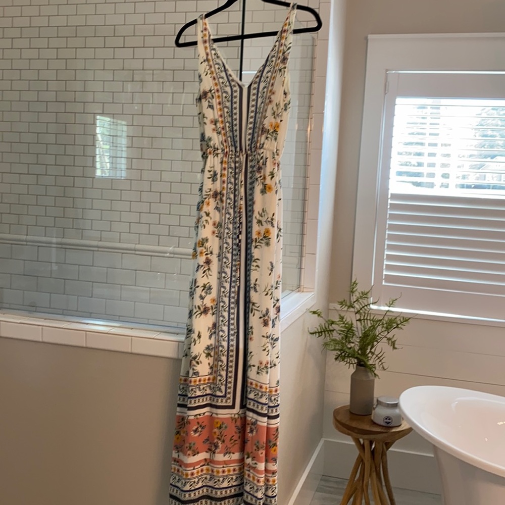 Lucky floral and stripe maxi